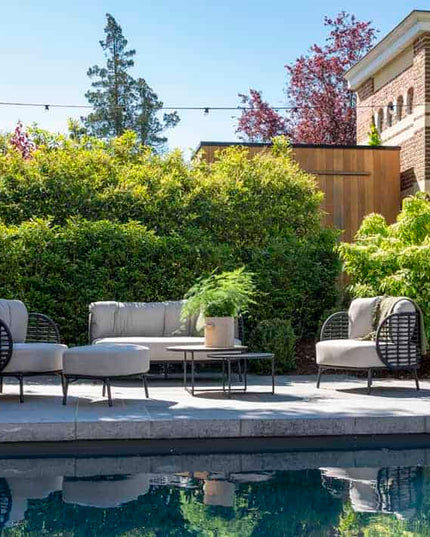 4 Seasons Outdoor Fabrice loungeset + Verdi salontafel 73 Ø cm