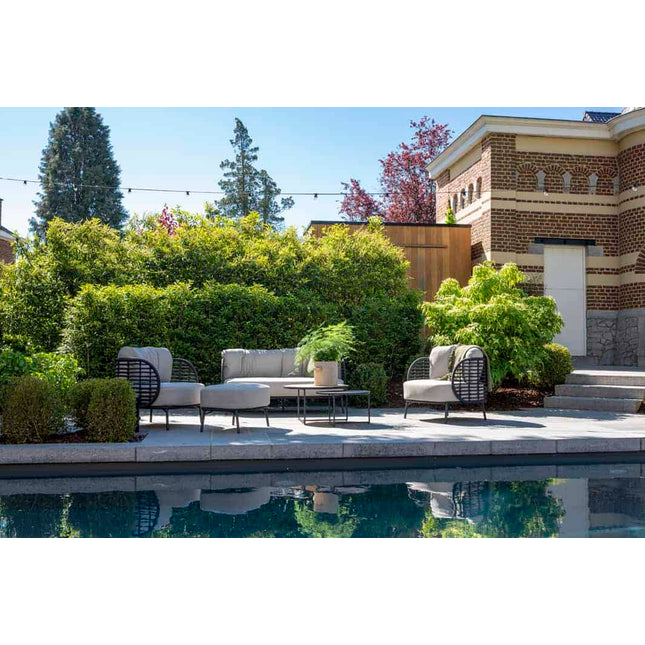 4 Seasons Outdoor Fabrice lounge stoel + voetenbank