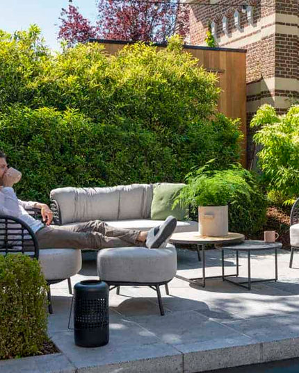 4 Seasons Outdoor Fabrice loungeset + Verdi salontafel 73 Ø cm