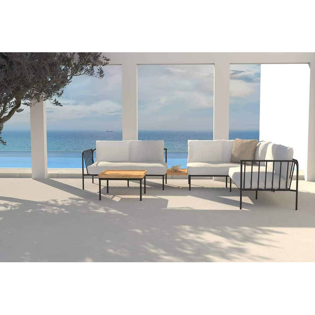 4 Seasons Outdoor Figaro loungeset + tussentafel + salontafel 75 x 75 cm