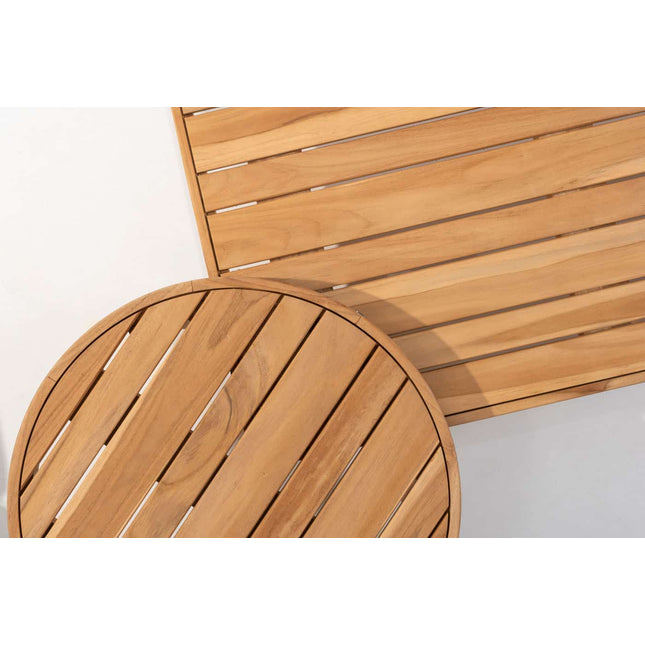 4 Seasons Outdoor Samos bistro loungeset + Finn salontafel teak 60 Ø cm