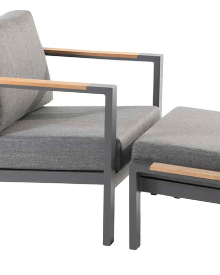 Taste 4SO Ingwer Lounge Set Anthrazit + Kaffeetabelle 120 x 64,5 cm