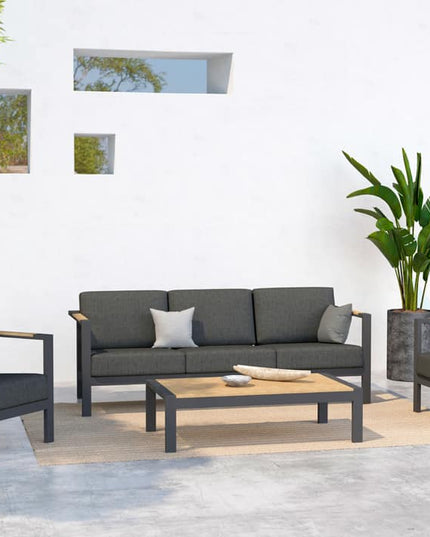 Taste 4SO Ingwer Lounge Set Anthrazit + Kaffeetabelle 120 x 64,5 cm