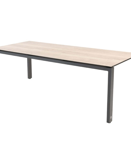 Taste 4SO Parma Stapelbares Essen + 4 Seasons Outdoor Goa Tisch HPL Holz 220 cm
