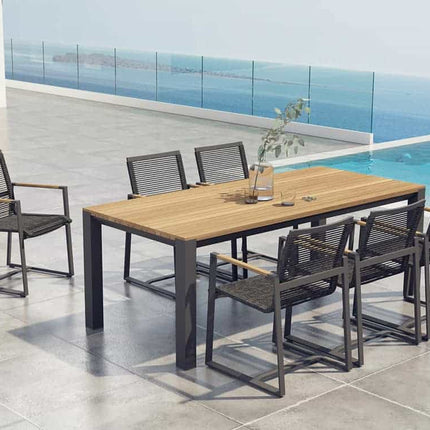 Taste 4SO Ridge eettafel antraciet 220 x 95 cm.