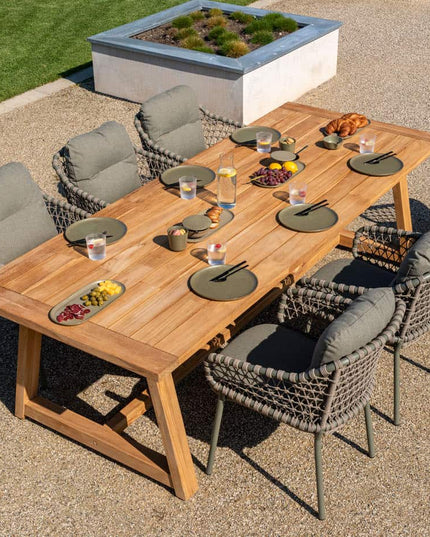 4 Seasons Outdoor Jura dining + Taste 4SO Noah teak tafel 260 cm