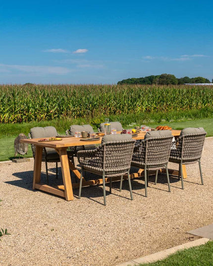 4 Seasons Outdoor Jura dining + Taste 4SO Noah teak tafel 260 cm