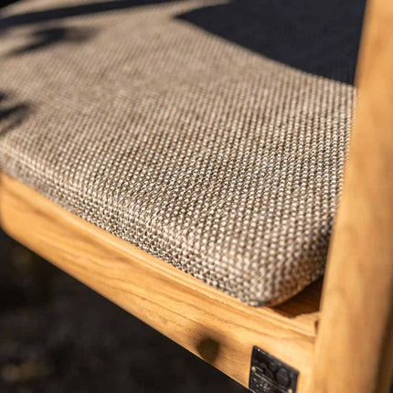 4 Seasons Outdoor Levi stapelbare dining stoel teak incl. 2 kussens
