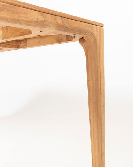 Taste 4SO Manitoba Stapelbare Essstuhl Olive + Liam Esstisch Teak 180 cm