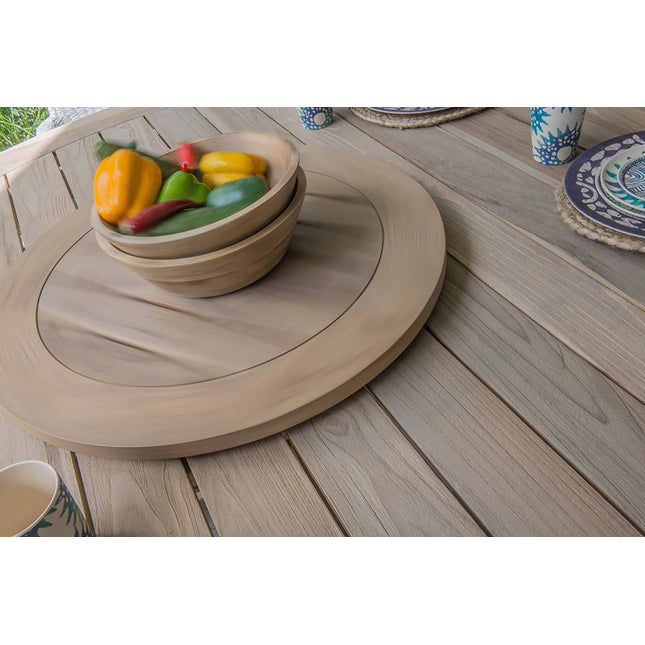 Taste 4SO Barista dining antraciet + Louvre teak tafel 160 Ø cm