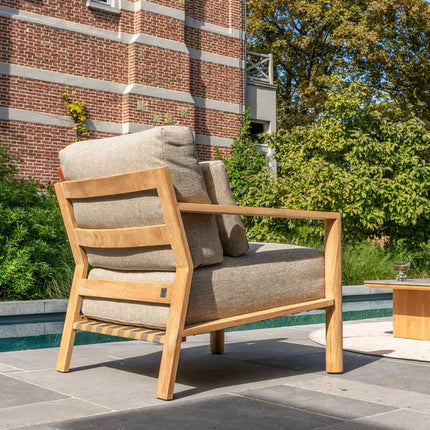 4 Seasons Outdoor Lucas lounge stoel teak incl. 3 kussens