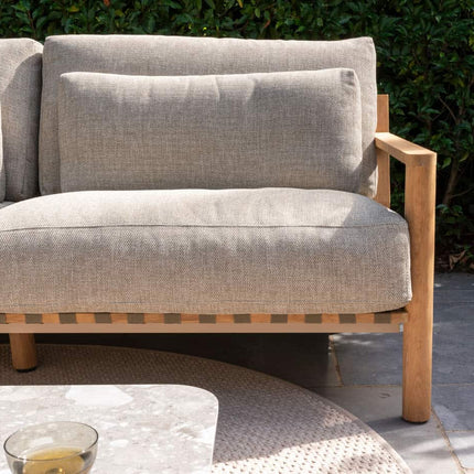 4 Seasons Outdoor Lucas salontafel teak 120 x 60 x 30 cm. Met keramiek terrazzo tafelblad