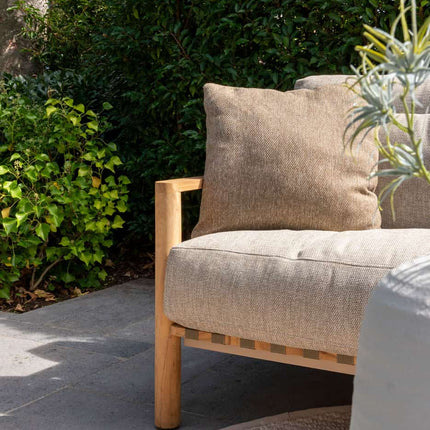 4 Seasons Outdoor Lucas 3-zits lounge bank teak incl. 6 kussens
