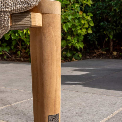4 Seasons Outdoor Lucas 3-zits lounge bank teak incl. 6 kussens