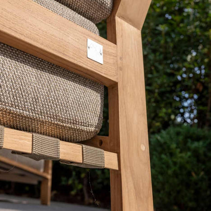 4 Seasons Outdoor Lucas 3-zits lounge bank teak incl. 6 kussens