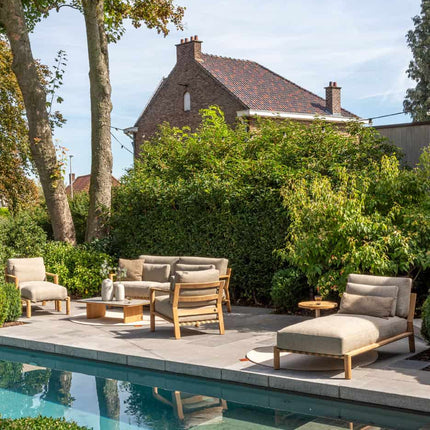 4 Seasons Outdoor Lucas lounge stoel teak incl. 3 kussens