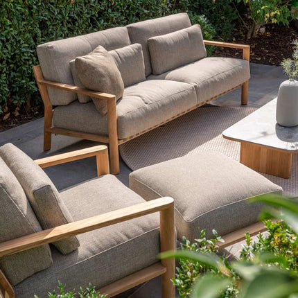 4 Seasons Outdoor Lucas lounge stoel teak incl. 3 kussens