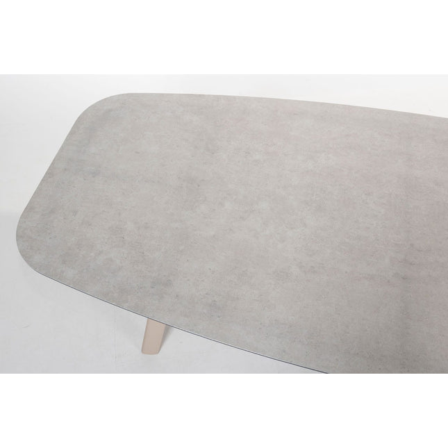 Taste 4SO Eva dining + Manolo tafel latte met geprint keramiek tafelblad 240 cm