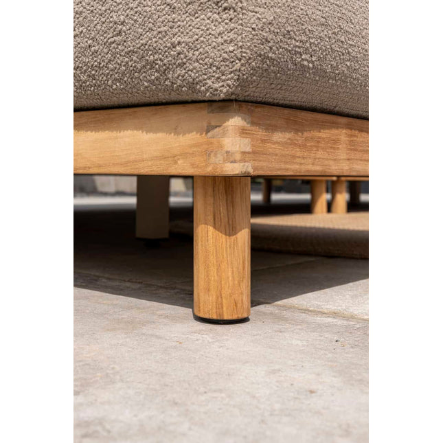 4 Seasons Outdoor Marie chaise lounge bank + center + loungestoel + Finn salontafels keramiek