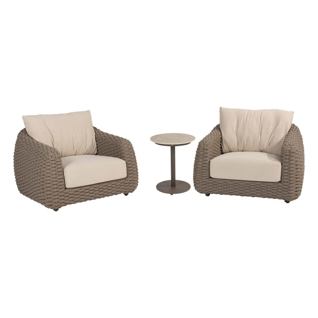 4 Seasons Outdoor Maxime bistro loungeset + Boaz bijzettafel terre
