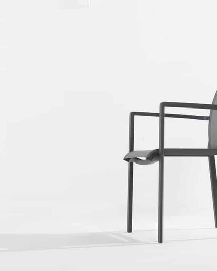 Taste 4SO Melbourne dining antraciet + Optimum uitschuiftafel keramiek 160-220-280 cm