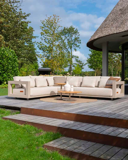 4 Seasons Outdoor Metropolitan loungeset latte + Pablo salontafels