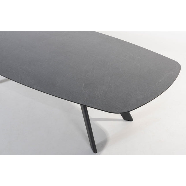 Taste 4SO Prego dining + 4 Seasons Outdoor Montana tafel HPL slate antraciet 280 cm