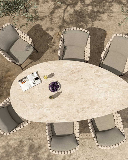 4 Seasons Outdoor Montera Dining + Arizona Tisch Keramikblatt Kieselform