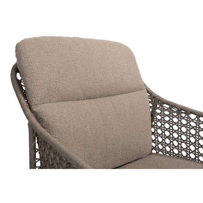 4 Seasons Outdoor Moretti High Back Speisestuhl + Geschmack 4SO Prado Teaktisch Oval 240 cm Terre Ondem