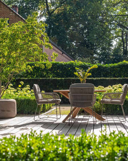 4 Seasons Outdoor Murcia Dining Olive + Taste 4SO Prado Teak Tabelle 130 Ø CM