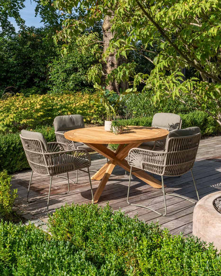 4 Seasons Outdoor Murcia Dining Olive + Taste 4SO Prado Teak Tisch Oval 240 cm
