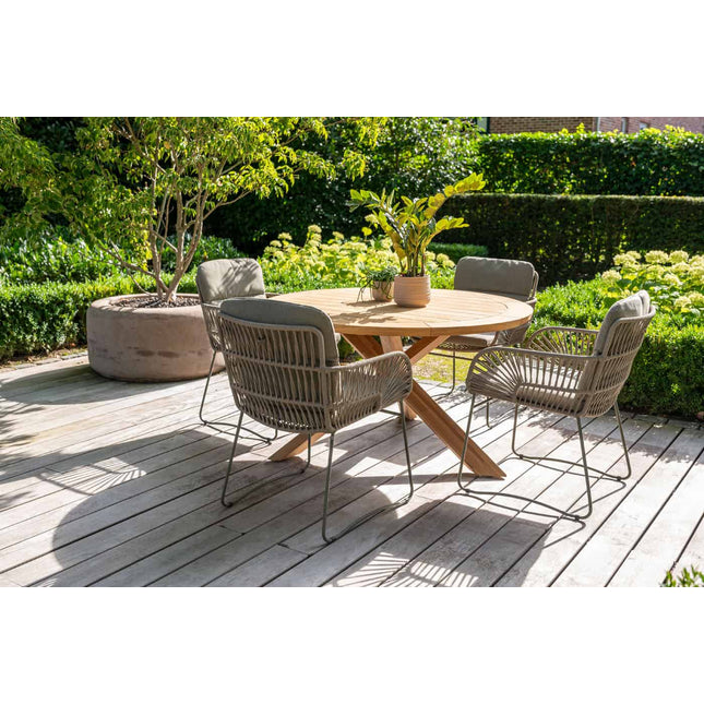 4 Seasons Outdoor Murcia dining stoel olive incl. 2 kussens