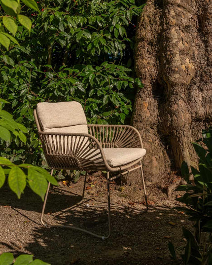 4 Seasons Outdoor Murcia Dining Latte + Taste 4SO Prado Teak Tabelle 130 Ø CM