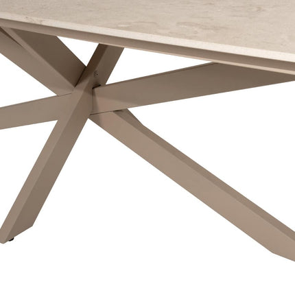 4 Seasons Outdoor Nevada Low Ess Tisch-Fass-Form 250 cm Latte
