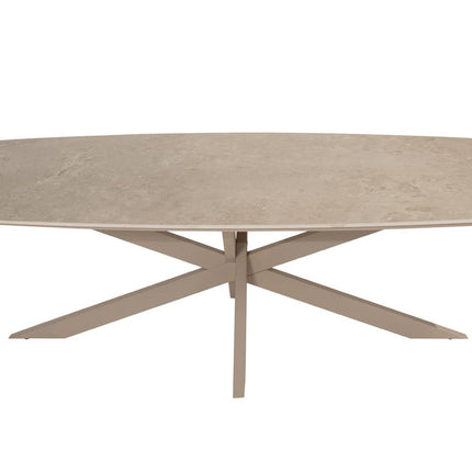 4 Seasons Outdoor Nevada Low Ess Tisch-Fass-Form 250 cm Latte