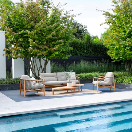 4 Seasons Outdoor Nora 3-zits lounge bank incl. kussens