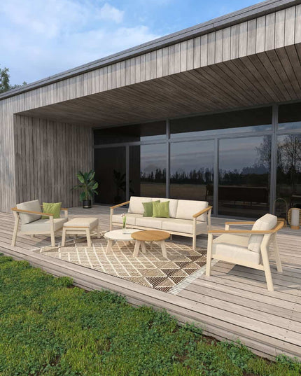 Taste 4SO Olivia loungeset 3-zits lounge bank + 2x lounge stoel + Emma salontafels