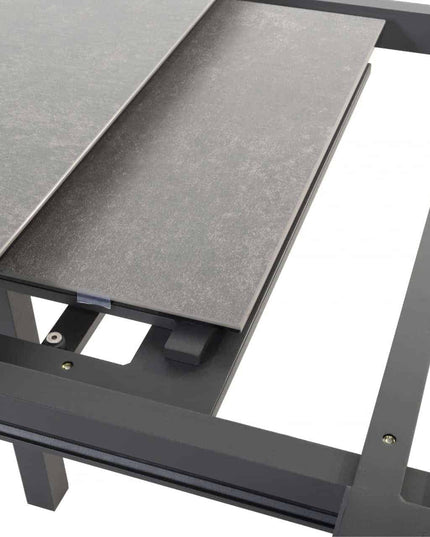 Taste 4SO Melbourne dining antraciet + Optimum uitschuiftafel keramiek 160-220-280 cm