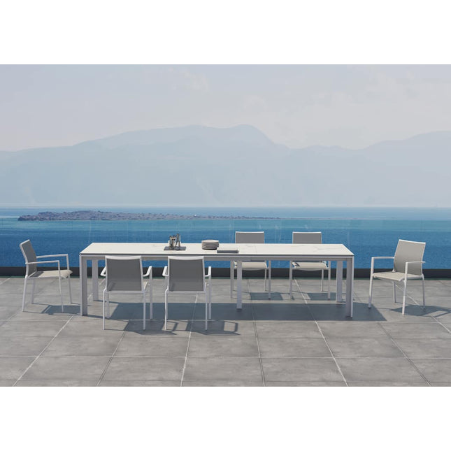 Taste 4SO Optimum uitschuiftafel keramiek wit 160-220-280 cm