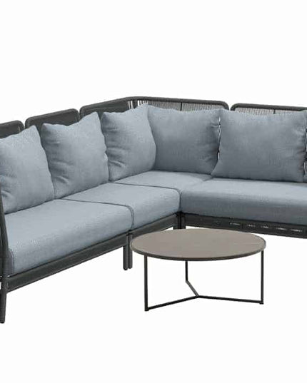 4 Seasons Outdoor Oriënt loungeset + center + Atlas salontafel 80 Ø cm