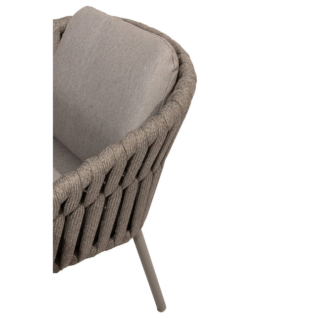 Taste 4SO Owen dining stoel + Donato eettafel 160 Ø cm cloud + lazy susan
