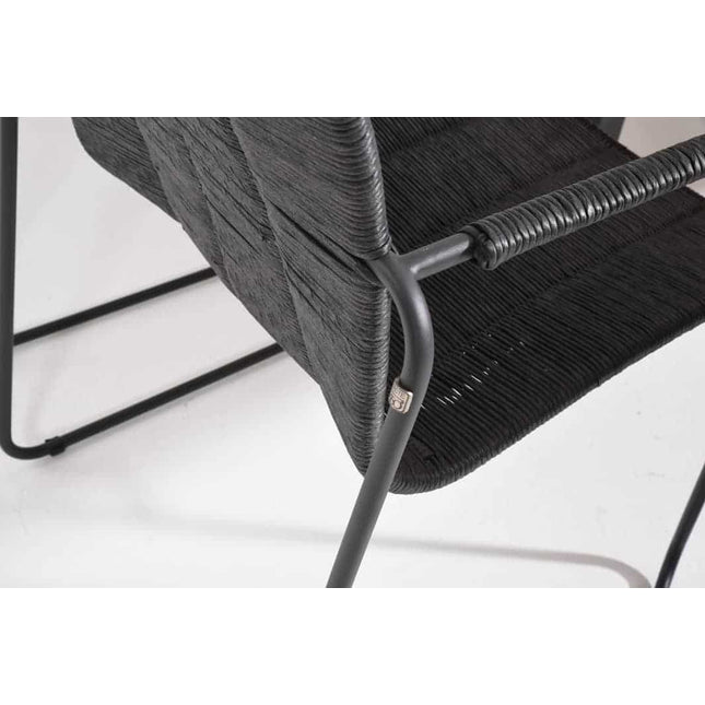 Taste 4SO Palma dining antraciet + Basso teak tafel 240 cm