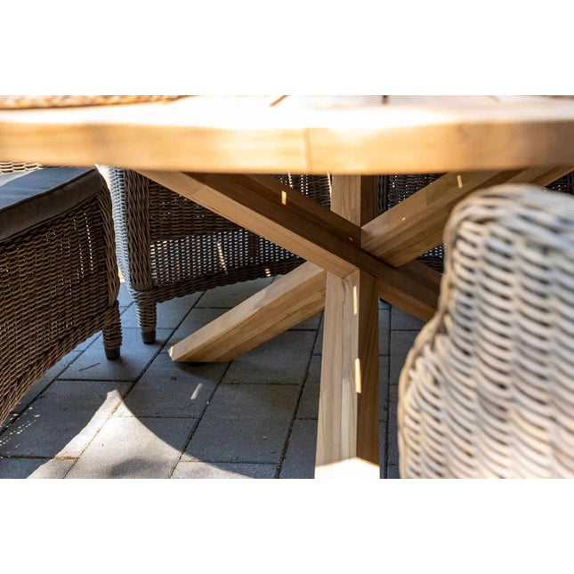 4 Seasons Outdoor Puccini Dining + Taste 4SO Prado Teak Tabelle 160 Ø CM