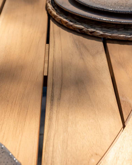 Taste 4SO Barista Dining Anthrazit + Prado Teak Tabelle 160 Ø cm