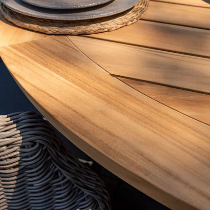Taste 4SO Prado Teak Tabelle 160 Ø CM Teak -Basis
