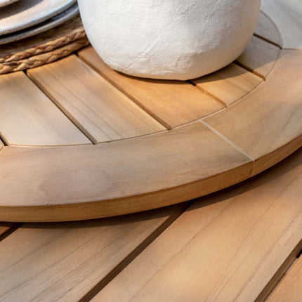 Taste 4SO Prado teak tafel 160 Ø cm latte onderstel