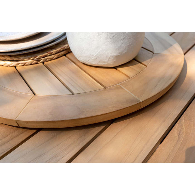 Taste 4SO Prado teak tafel 160 Ø cm latte onderstel