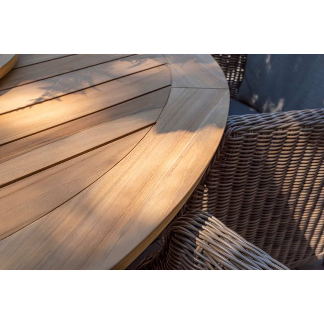 Taste 4SO Sienna dining + Prado teak tafel 130 Ø cm