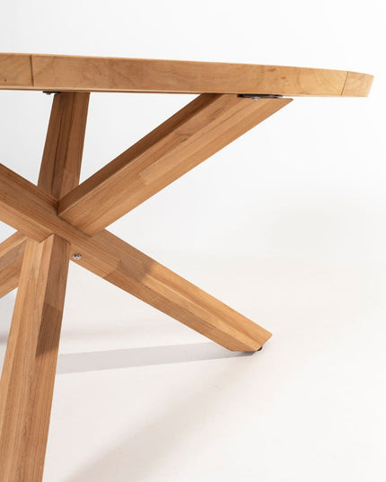 4 Seasons Outdoor Levi Stapelbares Essen + Geschmack 4SO Prado Teak Tabelle 130 Ø CM