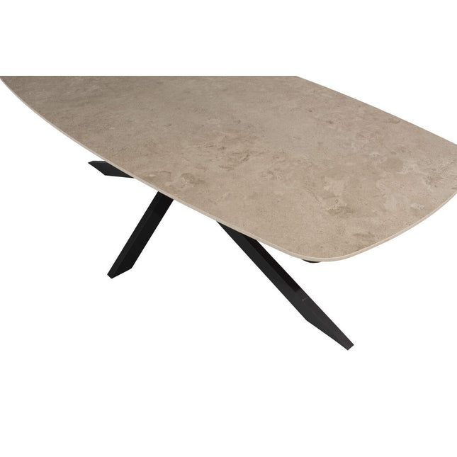4 Seasons Outdoor Albareto dining stoel + Taste 4SO Prado tafel met keramisch tafelblad barrel antraciet 240 cm